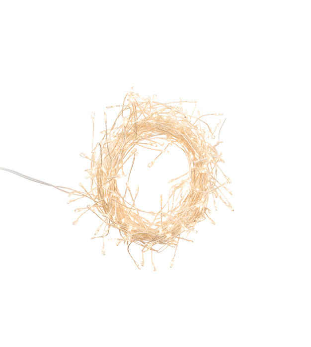 Klyngelys wire 250 Micro-LED varm hvit 6,25 meter